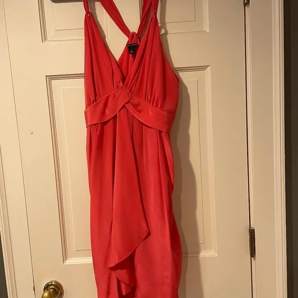 banana republic red silk dress lombardandfifth on LTK
